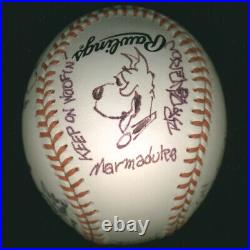 Garry Trudeau Inscribed Baseball Signed 01/14/2008 With Co-signers