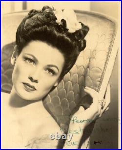 Gene Tierney Inscribed Photograph Signed