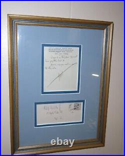 George Bernard Shaw Signed and Inscribed Telegram to Philip Guadalla 1924 Framed