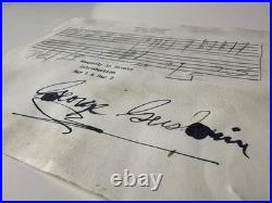 George Gershwin Signed Inscribed Rhapsody In Rivets Circa 1931 Autograph Notes