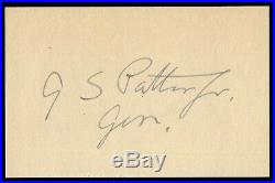 George S. Patton, Jr. (1885-1945), Autograph, Signed & Inscribed General, WWII