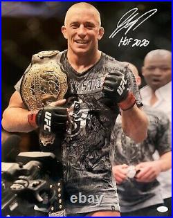Georges St-Pierre autographed signed inscribed 16x20 photo UFC JSA Witness