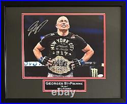 Georges St-Pierre autographed signed inscribed framed 11x14 photo UFC JSA COA