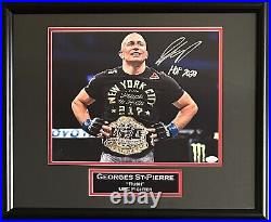Georges St-Pierre autographed signed inscribed framed 11x14 photo UFC JSA COA