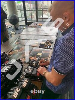Georges St-Pierre autographed signed inscribed glove UFC JSA Witness GSP