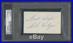 Gil Hodges Autographed Index Card PSA DNA Authentic Cut Inscribed Best Wishes