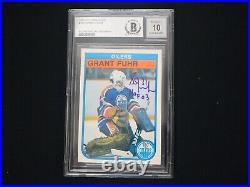 Grant Fuhr 1982-83 O-pee-chee #105 Signed Inscribed Hof 03 Bas 10 Authentic Auto