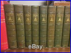 Great 1924 signed Rafael Sabatini 3/4 Green Leather Autographed Edition 18 vol