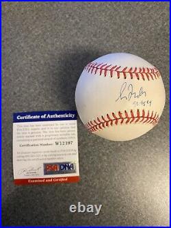 Greg Maddux Autograph Signed Cy Young Inscribed Ball ROMLB PSA Rawlings Baseball
