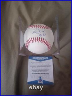 Greg Maddux Autographed/HOF Inscribed OML Baseball With Beckett COA