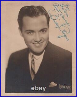 HOLLYWOOD Buddy Rogers SIGNED INSCRIBED AUTOGRAPH PORTRAIT 1930s ORIG Photo 798