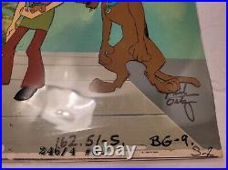 Hanna Barbera Scooby-Doo Original Hand Painted Animation Art Cel Autographed