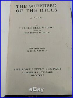 Harold Bell Wright Autographed (1907) The Shepherd of the Hills #265 1st Ed