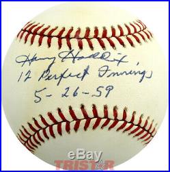 Harvey Haddix Signed Autographed Nl Baseball Inscribed 12 Perfect Innings Psa