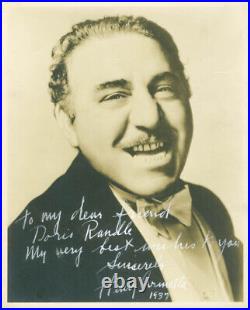 Henry Armetta Inscribed Photograph Signed 1937