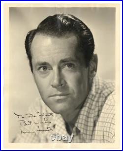 Henry Fonda 1937 Signed Inscribed D/W 8x10 Academy Award Actor Portrait J14237