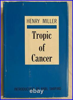 Henry Miller TROPIC OF CANCER 1st Ed 3rd Print RARE SIGNED Autographed HC DJ