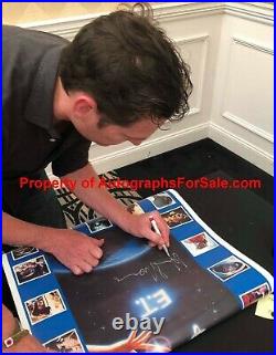 Henry Thomas autographed signed E. T. 23x35 movie poster inscribed Elliott photo