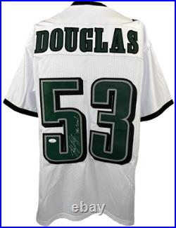 Hugh Douglas Signed Inscribed White Pro Style Jersey Jsa-coa Hugh Douglas Signed Inscribed White Pro Style Jersey Jsa-coa