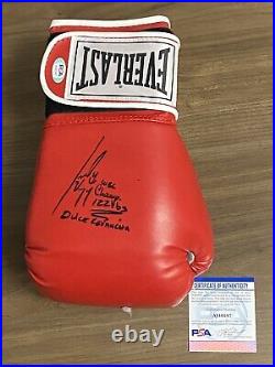 ISRAEL VAZQUEZ signed Everlast Boxing Glove Inscribed Auto Autograph PSA/DNA