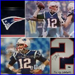 Inscribed MICHAEL JORDAN & TOM BRADY Signed Autographed Jersey with Signed 8X10