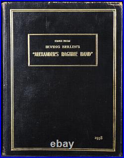 Irving Berlin Inscribed Book Signed 1938