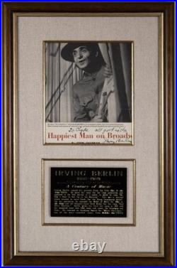 Irving Berlin Inscribed Magazine Photo Signed