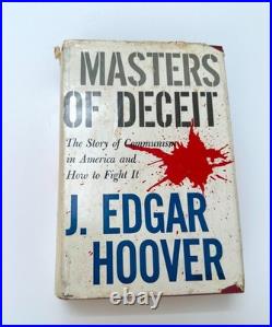 J. EDGAR HOOVER Autograph Signed Book + 1964 FBI Letter MASTERS OF DECEIT