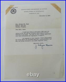 J. EDGAR HOOVER Autograph Signed Book + 1964 FBI Letter MASTERS OF DECEIT