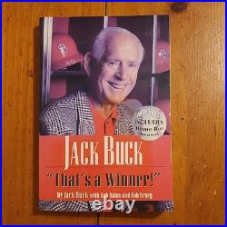 JACK BUCK Signed Book Go Crazy Inscribed St Louis Cardinals Care COA Autograph