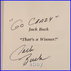 JACK BUCK Signed Book Go Crazy Inscribed St Louis Cardinals Care COA Autograph