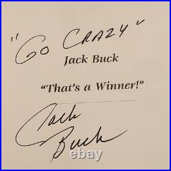 JACK BUCK Signed Book Go Crazy Inscribed St Louis Cardinals Care COA Autograph