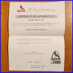 JACK BUCK Signed Book Go Crazy Inscribed St Louis Cardinals Care COA Autograph