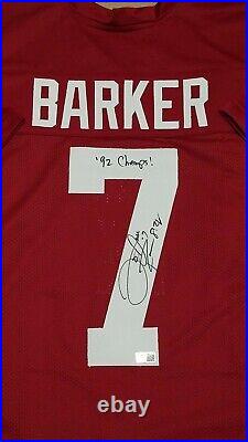 JAY BARKER AUTOGRAPH SIGNED ALABAMA JERSEY INSCRIBED With TRISTAR