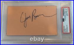 JIM BROWN Signed AUTO Autograph 3x5 Cut Index Card Size Inscribed PSA/DNA COA