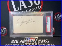 JIM BROWN Signed AUTO Autograph 3x5 Cut Index Card Size Inscribed PSA/DNA COA