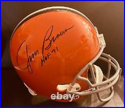 JIM BROWN signed Cleveland Browns Full size helmet JSA autographed inscribed HOF