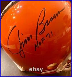 JIM BROWN signed Cleveland Browns Full size helmet JSA autographed inscribed HOF