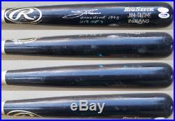 JIM THOME 1998 Game Used Autographed Inscribed MLB INDIANS Twins Bat PSA GU 9.5