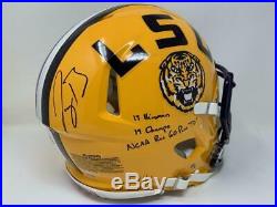 JOE BURROW Autographed / Inscribed LSU Authentic Speed Helmet FANATICS LE 19