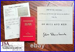 JOHN STEINBECK JSA LOA Hand-Signed Copy Of Mice And Men Autograph