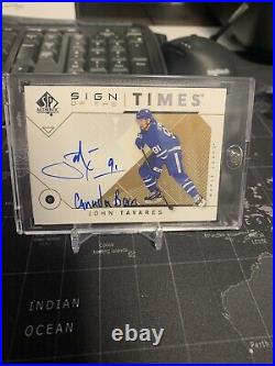 JOHN TAVARES 2019-20 SPA Update Sign Of The Times Inscribed Auto Maple Leafs