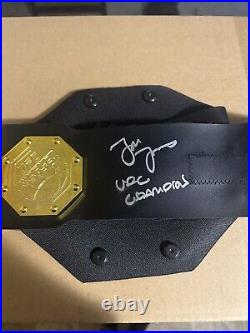 JON JONES Inscribed Hand Signed Autographed Replica Belt Beckett UFC P4P GOAT