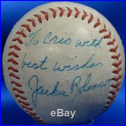 JSA Jackie Robinson Autographed Signed Inscribed Personalized Spalding Baseball
