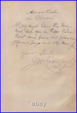 Jack The Poet Scout Crawford Inscribed Autograph Poem Signed