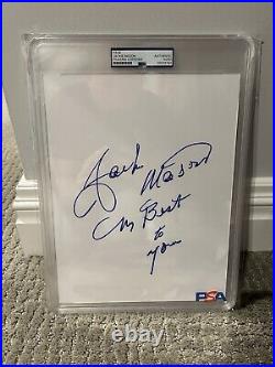 Jackie Mason Signed Page PSA DNA Certified Autograph Inscribed Auto Rare