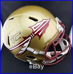 Jameis Winston Autographed Signed & Inscribed FSU Seminoles F/S Speed Helmet PSA