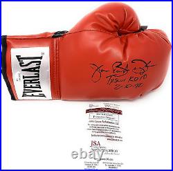 James Buster Douglas Signed Autograph Boxing Glove TYSON KO Inscribed JSA Witnes