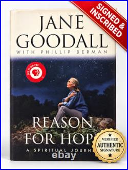 Jane Goodall Signed Inscribed Autographed Reason for Hope Hardcover Book