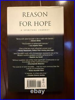 Jane Goodall Signed Inscribed Autographed Reason for Hope Hardcover Book